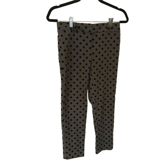 NWT Ann Taylor Signature Straight  Gray Black Polka Dot Size Petite 00 Business - Picture 1 of 9